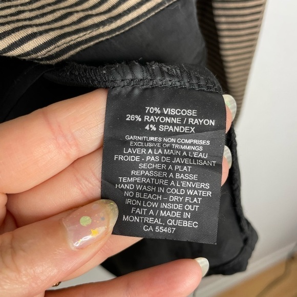 Melissa Nepton stripes mix media turtleneck top - Picture 7 of 7